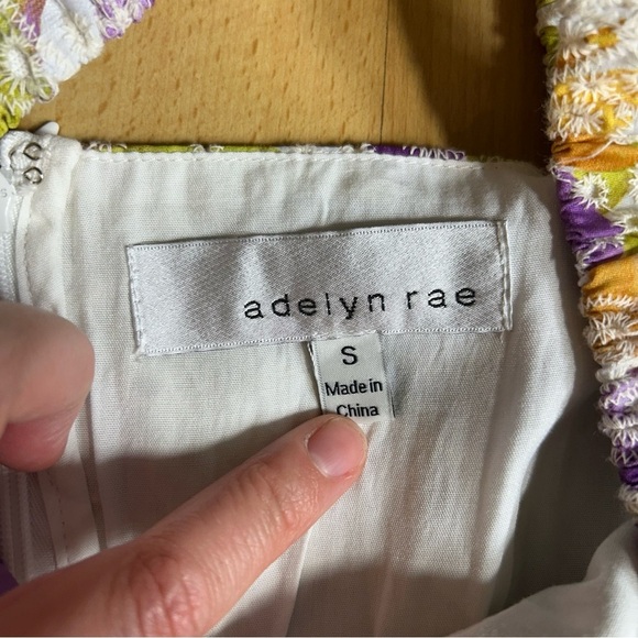 Anthropologie Adelyn Rae Kathleena Eyelet Midi Dress Embroidered Ruffle Small - Picture 10 of 16